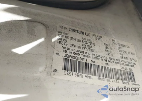 2008 Jeep Liberty Sport from USA, damaged, VIN 1J8GN28K98W160414